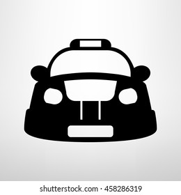 Police car icon. Flat style. Vector design