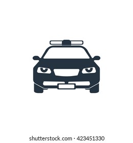 police car icon front