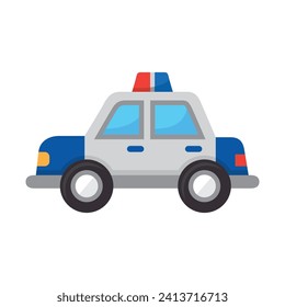 Police car icon illustration. Vector design