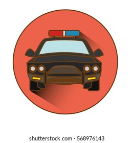 police car icon image vector illustration design 