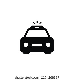 Police car icon isolated on white background