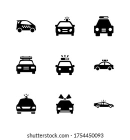 police car  icon or logo isolated sign symbol vector illustration - Collection of high quality black style vector icons
