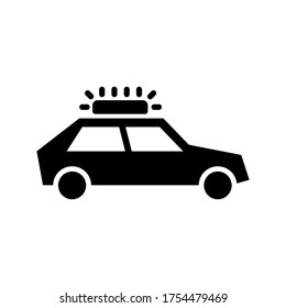 police car  icon or logo isolated sign symbol vector illustration - high quality black style vector icons