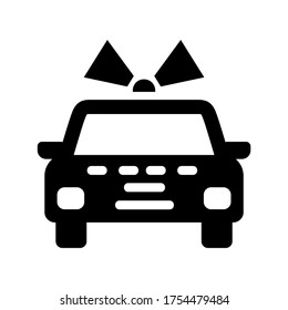 police car  icon or logo isolated sign symbol vector illustration - high quality black style vector icons