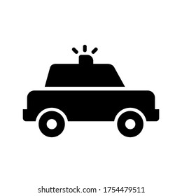 police car  icon or logo isolated sign symbol vector illustration - high quality black style vector icons