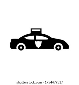 police car  icon or logo isolated sign symbol vector illustration - high quality black style vector icons