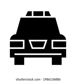 police car icon or logo isolated sign symbol vector illustration - high quality black style vector icons
