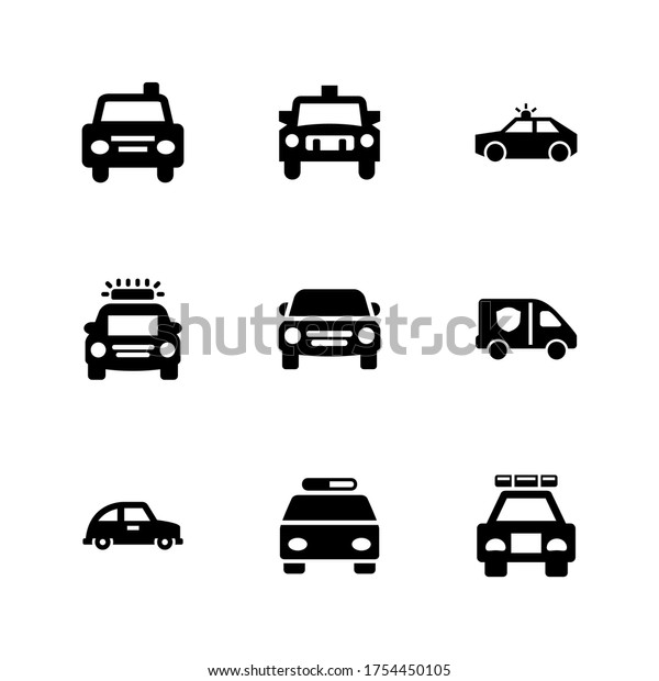 police car  icon or logo isolated sign symbol
vector illustration - Collection of high quality black style vector
icons
