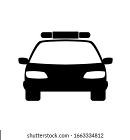 police car icon on white background