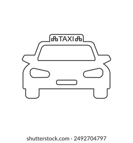 Police car icon on white. Vector