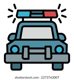 Police car icon outline vector. Security equipment. Power tech