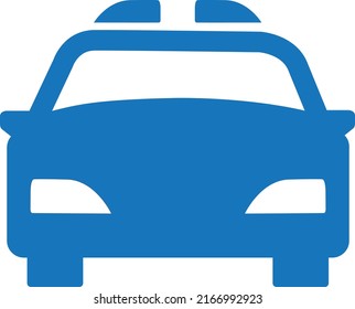 Police car icon, security car icon vector