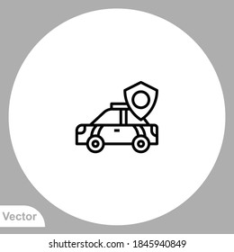 Police car icon sign vector,Symbol, logo illustration for web and mobile