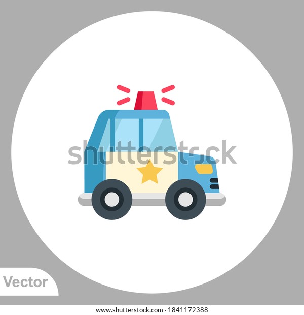 Police car icon sign vector,Symbol, logo\
illustration for web and\
mobile