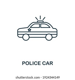 Police Car icon. Simple element from police collection. Creative Police Car icon for web design, templates, infographics and more