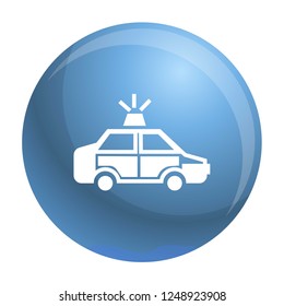 Police car icon. Simple illustration of police car vector icon for web design isolated on white background