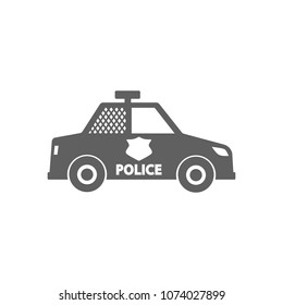 Police car icon in trendy flat style isolated on white background. Symbol for your web site design, logo, app, UI. Vector illustration, EPS