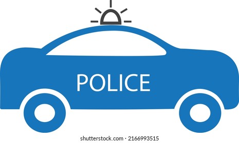 Police car icon, police van icon vector