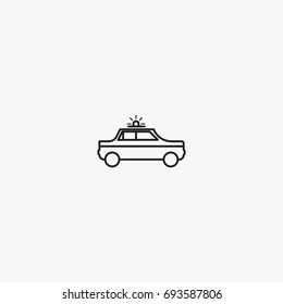 Police car icon vector, can be used for web and mobile design