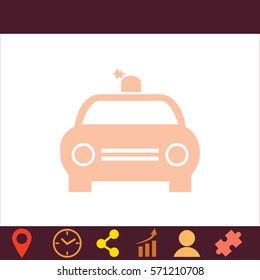 Police Car  icon. Vector design.