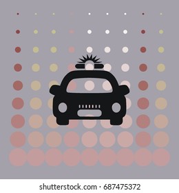 Police car icon, vector design