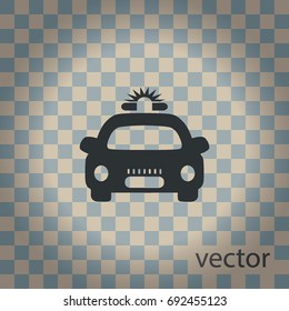 Police car icon, vector design