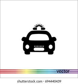 Police car icon, vector design