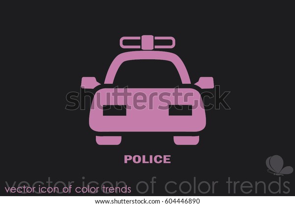 police car icon vector EPS 10, abstract sign
flat design,  illustration modern isolated badge for website or app
- stock info graphics.