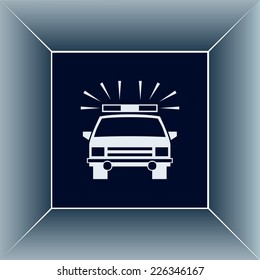 Police car icon vector eps10 illustration 