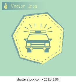 Police car icon vector eps10 illustration 