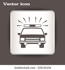 Police car icon vector eps10 illustration 