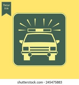 Police car icon vector eps10 illustration 