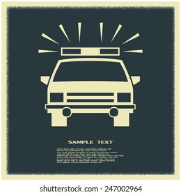 Police car icon vector eps10 illustration 