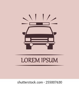 Police car icon vector eps10 illustration 