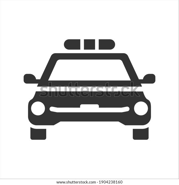 Police car icon, Vector\
graphics