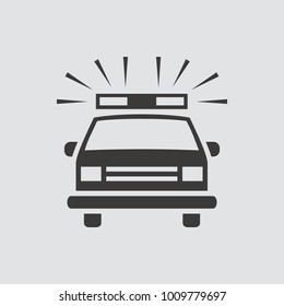 Police car icon. Vector illustration.