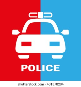 police car icon vector illustration eps10
