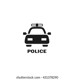 police car icon vector illustration eps10