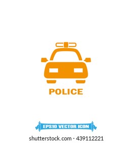 police car icon vector illustration eps10