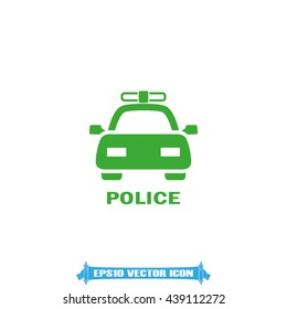 police car icon vector illustration eps10
