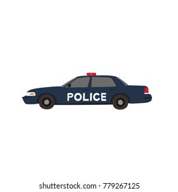 Police Car Icon Side View Flat Stock Vector (Royalty Free) 580857643 ...