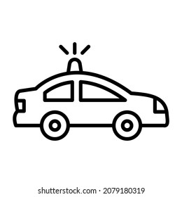 Police Car icon vector image. Can also be used for web apps, mobile apps and print media.