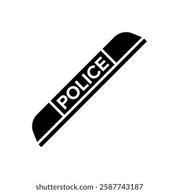 Police car icon vector. Police lights illustration sign. Police symbol or logo.