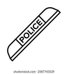 Police car icon vector. Police lights illustration sign. Police symbol or logo.