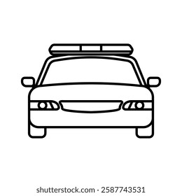 Police car icon vector. Police lights illustration sign. Police symbol or logo.