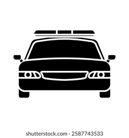 Police car icon vector. Police lights illustration sign. Police symbol or logo.