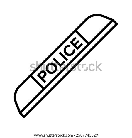 Police car icon vector. Police lights illustration sign. Police symbol or logo.