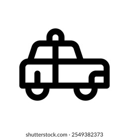 police car icon. vector line icon for your website, mobile, presentation, and logo design.