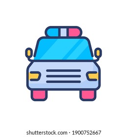 Police Car icon in vector. Logotype