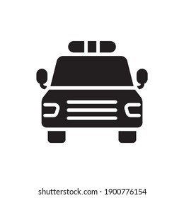 police car icon in vector. Logotype